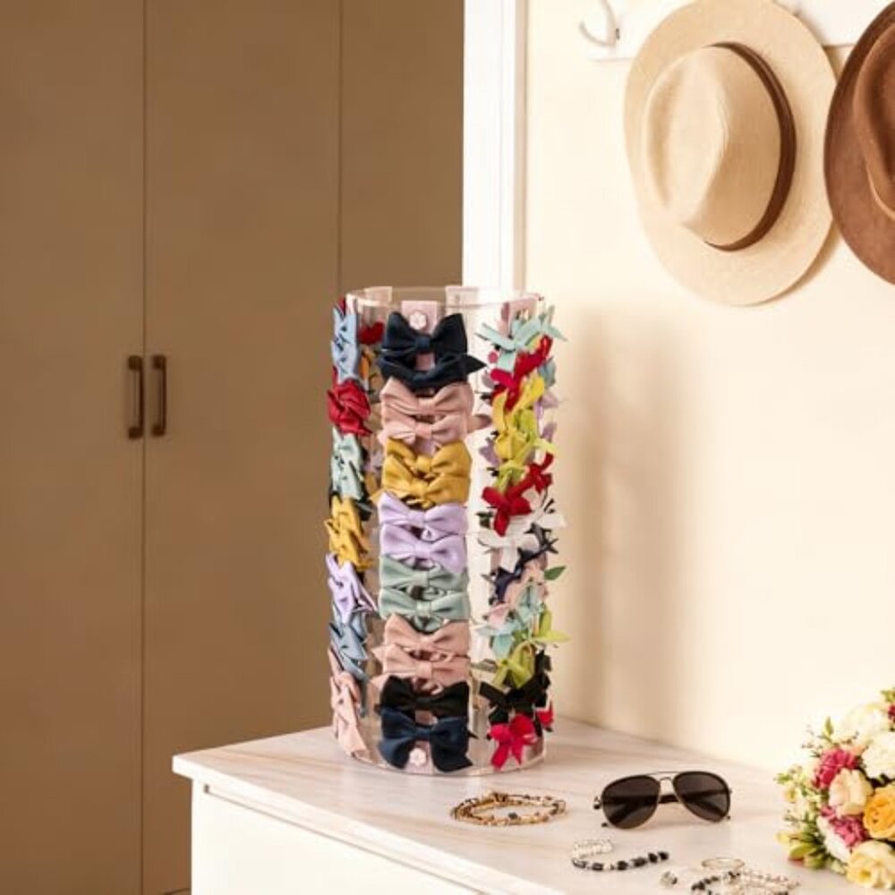 Large Capacity Hair Accessory Organizer - Shatterproof Acrylic Storage Solution - Picture 6 of 8